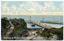 WHITBY : ENTRANCE TO HARBOUR, FROM WEST CLIFF - Whitby