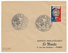 FRANCE => Enveloppe - Cachet Temporaire "Exposition Philatélique Mairie IXeme Arr. PARIS (Bimillénaire)" 1951 Concordant - Cachets Commémoratifs