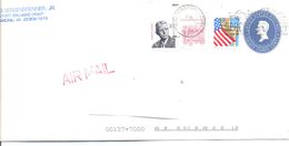 2001. USA, The Letter Sent By Air-mail Post To Moldova - Cartas & Documentos