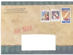 2001. USA, The Letter Sent By Air-mail Post To Moldova - Cartas & Documentos