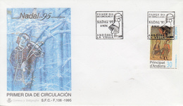 Enveloppe  FDC  1er  Jour  ANDORRE   Espagnol    NOËL   1995 - Sonstige & Ohne Zuordnung
