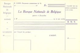 Banque Nationale De Belgique, B.N.B., 1930/40? - Accréditif, Document Commercial R. Liard - Banco & Caja De Ahorros