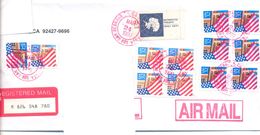 1999. USA, The Letter Sent By Registered Air-mail Post To Moldova - Cartas & Documentos