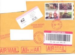 2000. USA, The Letter Sent By Registered Air-mail Post To Moldova - Cartas & Documentos