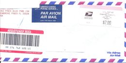 2000. USA, The Letter Sent By Registered Air-mail Post To Moldova - Lettres & Documents