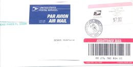 2000. USA, The Letter Sent By Registered Air-mail Post To Moldova - Cartas & Documentos