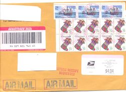 2001. USA, The Letter Sent By Registered Air-mail Post To Moldova - Brieven En Documenten