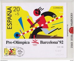 Olympics 1992 - Athletics - SPAIN - Cover With Signature - Verano 1992: Barcelona