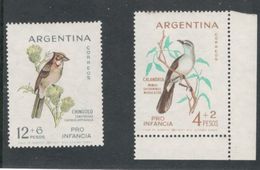 Argentina1962:BIRDS Michel886-7(Scott B40-1)mnh** - Ongebruikt