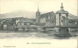 Cpa Pont De SEYSSEL (Haute Savoie) 74 - 1904 - Edit. Pittier, Annecy (Oblitération Ferroviaire Annecy à Aix Les Bains) - Seyssel