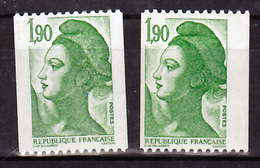 France 2426  Liberté Variété Impression Décalée  2 Bandes De Phosph Et Normal  Neuf ** TB MNH - Unused Stamps