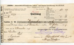 Autriche Austria Österreich Ticket QUITTUNG " AZIENDA " Austria - France Society 1889 # 1 - Autriche