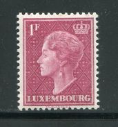 LUXEMBOURG- Y&T N°418- Neuf Avec Charnière * - 1948-58 Charlotte Left-hand Side