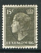 LUXEMBOURG- Y&T N°414- Oblitéré - 1948-58 Charlotte Left-hand Side