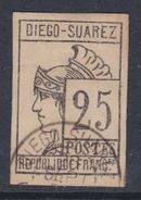 Diego-Suarez N° 9 O : 25 C. Gris-noir Oblitération Moyenne Sinon TB - Used Stamps