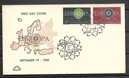 LUXEMBOURG   -   1960.  1 Er Jour D' émission.  Série  EUROPA - Briefe U. Dokumente