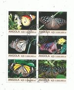 Timbre , PAPILLONS , ANGOLA , 2000 , BLOC DE 6 TIMBRES - Vlinders