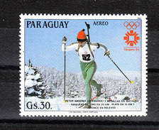 Paraguay   -   1984.  Peter Angerer  Oro Sci Di Fondo. Gold Medal In Cross-country Skiing. MNH - Winter 1984: Sarajevo
