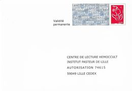 Entier Postal Institut Pasteur Enveloppe Cartonnée, Peu Courant - Prêts-à-poster: Réponse /Lamouche