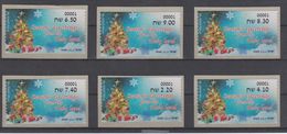 ISRAEL 2015 KLUSSENDORF ATM CHRISTMAS SEASON'S GREETINGS FROM THE HOLY LAND FULL SET OF 6 STAMPS - Frankeervignetten (Frama)