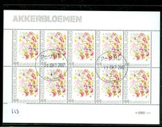 NEDERLAND BLOK VAN 10 * AKKERBLOEMEN * BLOC BLOCK * GEBRUIKT * POSTFRIS GESTEMPELD  (113) - Used Stamps