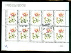 NEDERLAND BLOK VAN 10 * PIOENROOS * BLOC BLOCK * GEBRUIKT * POSTFRIS GESTEMPELD  (117) FLOWERS * LES FLEURS - Gebraucht