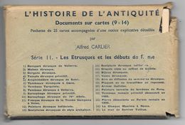 L'HISTOIRE DE L'ANTIQUITÉ - Pochette De 25 Cartes 9 X 14 Avec Notice: Les Etrusques Et Les Débuts De Rome - Geschiedenis