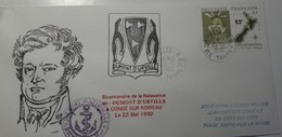 PLi Polynésie Y&T 356 Papeete 23/5/90 Anniversaire Naissance Dumont D' Urville - Cachet Marine Nationale - Covers & Documents