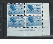 CANADA 1951 - 1953 "CANADA GOOSE" #O31  PB#2 LR  MNH - Opdrukken