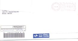 1999. Brazil, The Letter Sent By Registered Air-mail Post To Moldova - Briefe U. Dokumente