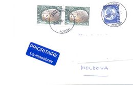 2000. Sweden,  The Letter Sent By Air-mail Post To Moldova - Brieven En Documenten