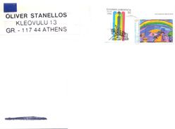 2000. Greece,  The Letter Sent By Air-mail Post To Moldova - Brieven En Documenten