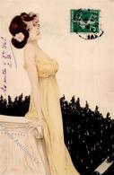 Kirchner, R. Frau Jugendstil  Künstlerkarte I-II Art Nouveau - Kirchner, Raphael