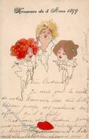 Kirchner, R. Frauen Jugendstil Künstlerkarte 1899 I-II Art Nouveau Femmes - Kirchner, Raphael