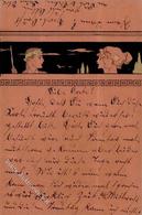 Kirchner, Raphael Jugendstil 1903 Präge-Karte I-II Art Nouveau - Kirchner, Raphael