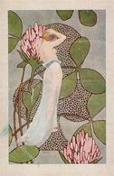 Jugendstil Erotik Frau Künstlerkarte I-II Art Nouveau Erotisme - Ohne Zuordnung