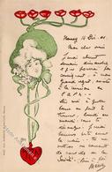 Jugendstil Frau  Künstlerkarte 1901 I-II Art Nouveau - Zonder Classificatie
