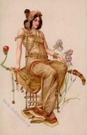 Jugendstil Frau  Künstlerkarte I-II Art Nouveau - Unclassified