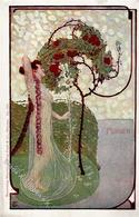 Jugendstil Frau  Künstlerkarte I-II Art Nouveau - Non Classificati