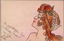 Jugendstil Frau TSN-Verlag XVII Künstlerkarte 1900 I-II Art Nouveau - Ohne Zuordnung