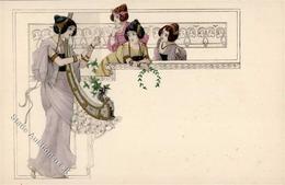 Jugendstil Frauen Künstlerkarte I-II Art Nouveau Femmes - Non Classificati