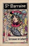 Jugendstil Frauen Soldaten Besiege Die Kakerlaken Künstlerkarte I-II Art Nouveau Femmes - Unclassified