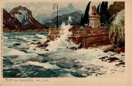 Diemer, Z. Riva Am Gardasee Am Lido Lithographie I-II - Ohne Zuordnung