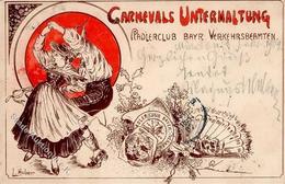 Huber, L. Carnevals Unterhaltung Padlerclub Bayr. Verkehrsbeamten 1902 I-II (fleckig) - Non Classificati