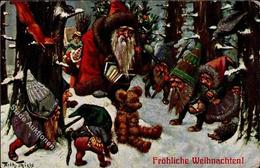 Thiele, Arthur Zwerge Teddy Weihnachtsmann TSN-Verlag 928 Künstlerkarte I-II (Ecke Abgestossen) Pere Noel Lutin - Thiele, Arthur