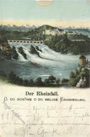 Mechanik-Karte Der Rheinfall Ziehkarte 1904 I-II (fleckig) - Ohne Zuordnung