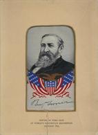 Seide Gewebt Benjamin Harrison US Präsident 1893 I-II (Passepartout Beschädigt) Soie - Unclassified