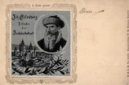Seide Gewebt Gutenberg Künstlerkarte I-II (fleckig) Soie - Unclassified