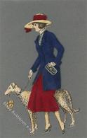 STOFFKARTE - Dame Mit Hund I Chien - Zonder Classificatie
