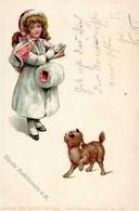 Kind Hund TSN-Verlag 5478 Künstlerkarte 1899 I-II Chien - Non Classificati